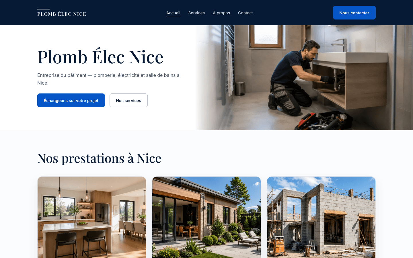 Exemple de site local créé avec SWIPOOL